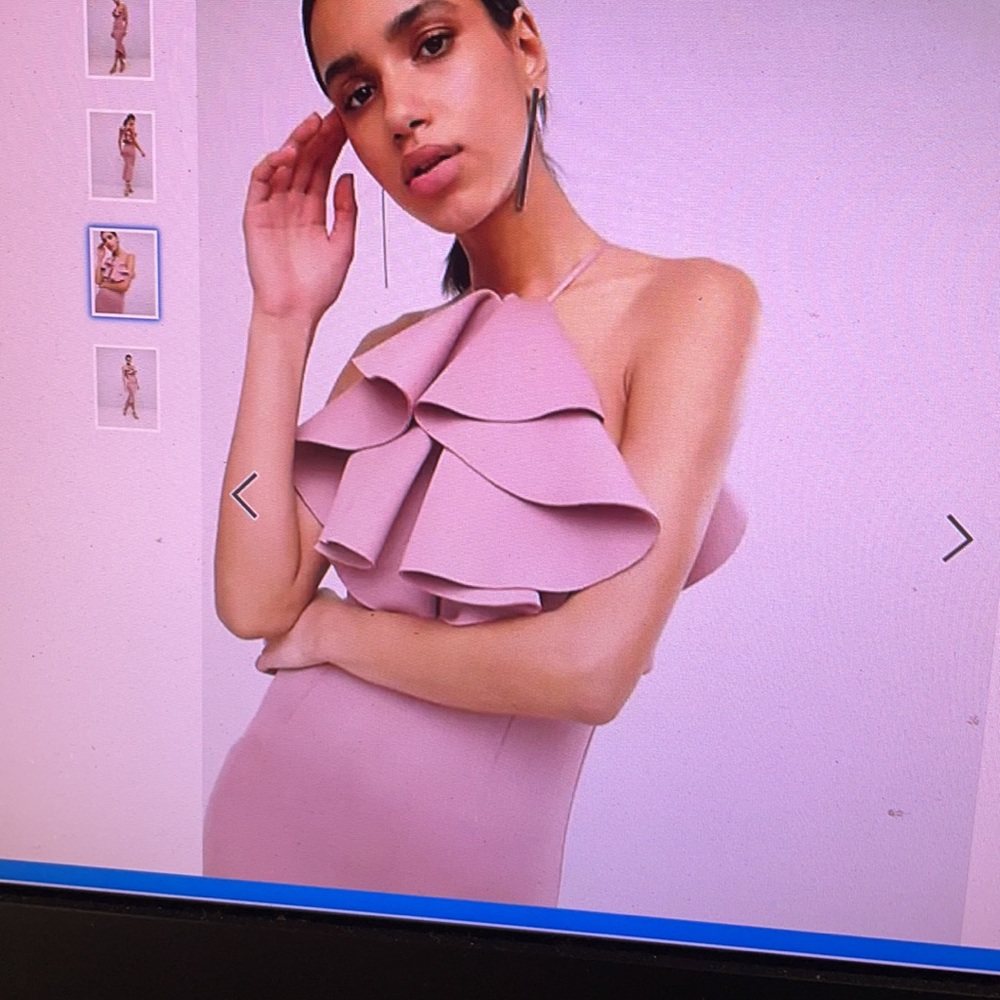 ASOS Scuba Halter Ruffle front - Picture 3 of 5